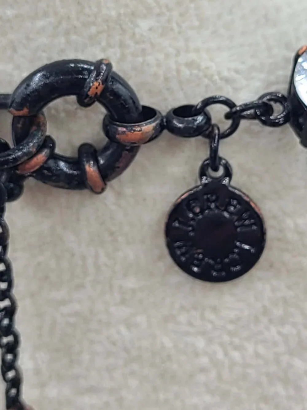 J Crew Crystal Necklace set in Gunmetal NWOT